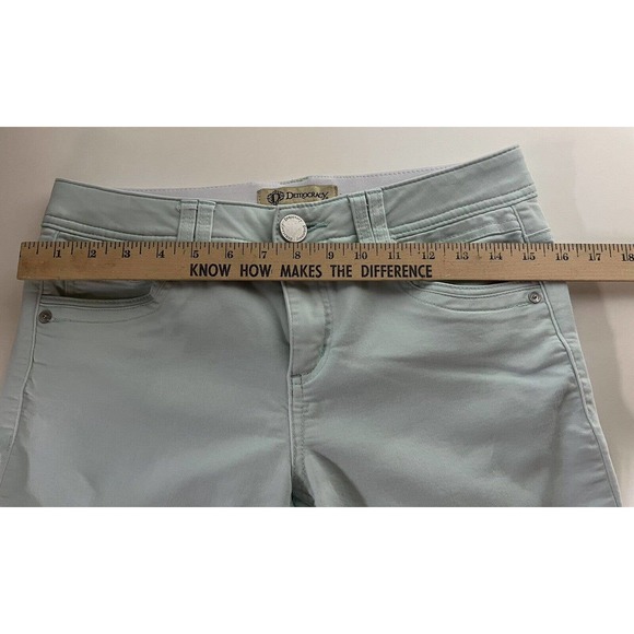 Democracy AB Technology Jeans Womens Size 6 Mint Green Stretch Tapered - Picture 6 of 7